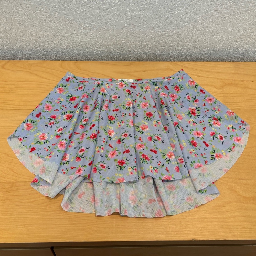 NWOT Chic Ballet (Oh La La) Dancewear Delilah Watercolor Floral Skirt, Adult M